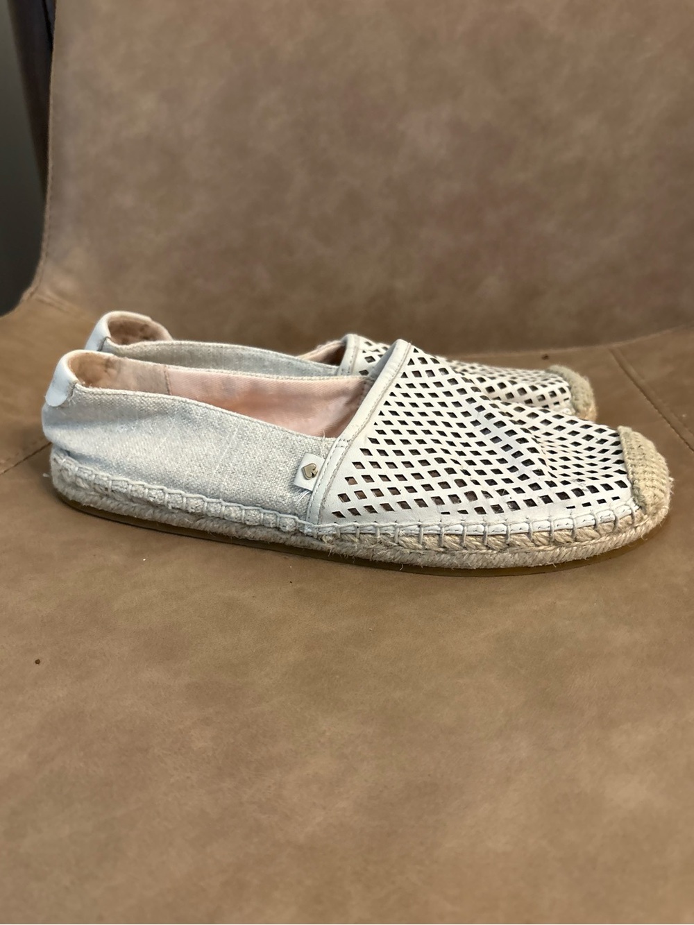 Breathable White Women's Espadrille Slip-Ons
